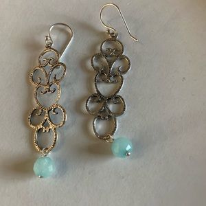 Sterling Silver Larimar Earrings